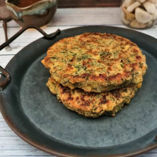 Squash blossom, and corn fritters
