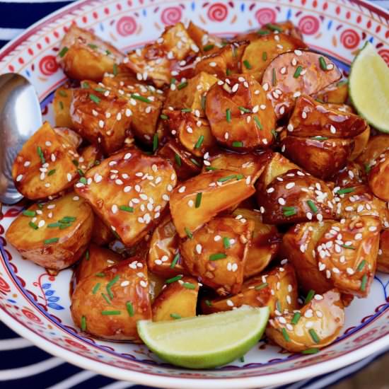 sriracha glazed potatoes