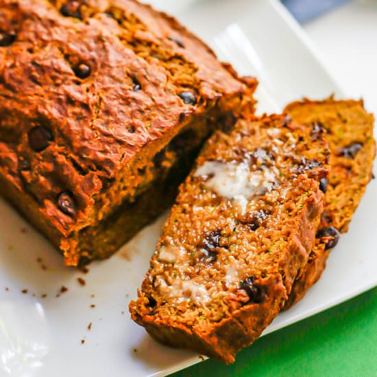 Chocolate chip zucchini bread