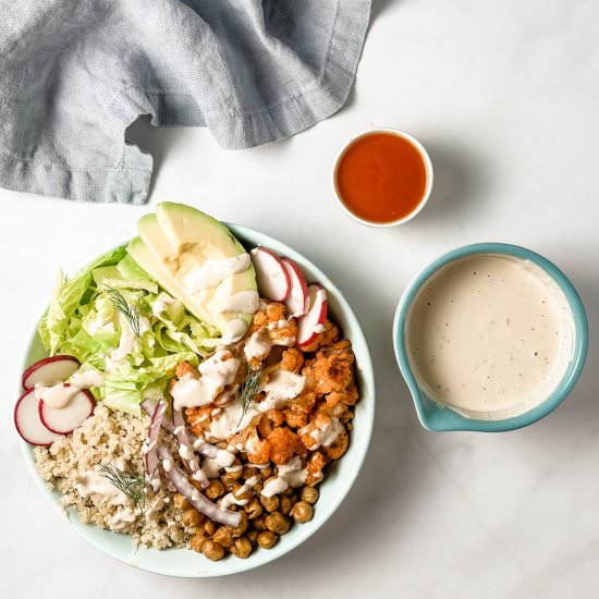 buffalo cauliflower bowls