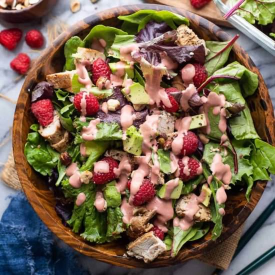 Chopped Chicken & Raspberry Salad