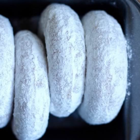 Baked Vegan Powdered Doughnuts