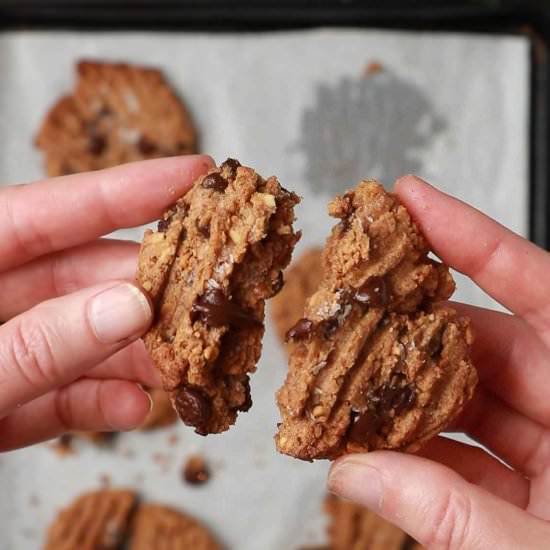 Peanut Butter Choc Chip Cookies