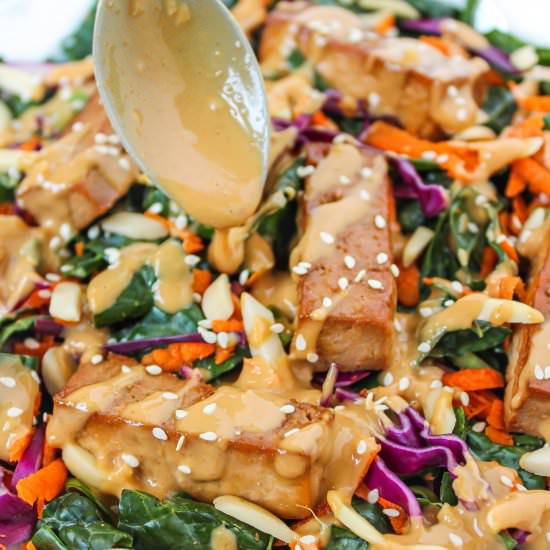 Asian Kale + Tofu Salad
