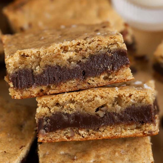 Fudge Stuffed Blondies
