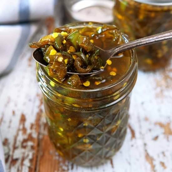 Canned Candied Jalapenos