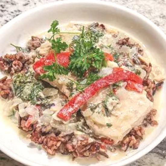 Pan-Seared Salmon with Pepper Sauce
