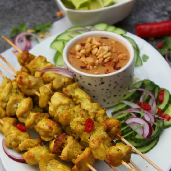 Thai Chicken Satay Skewers