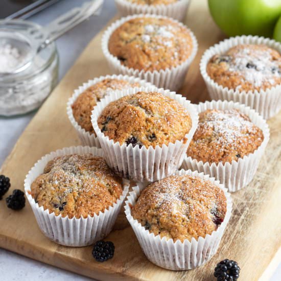 Apple & Blackberry Muffins