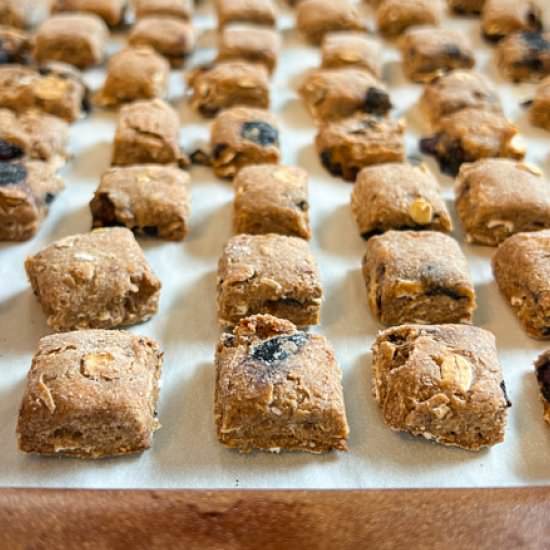 Blueberry Oatmeal Dog Treats