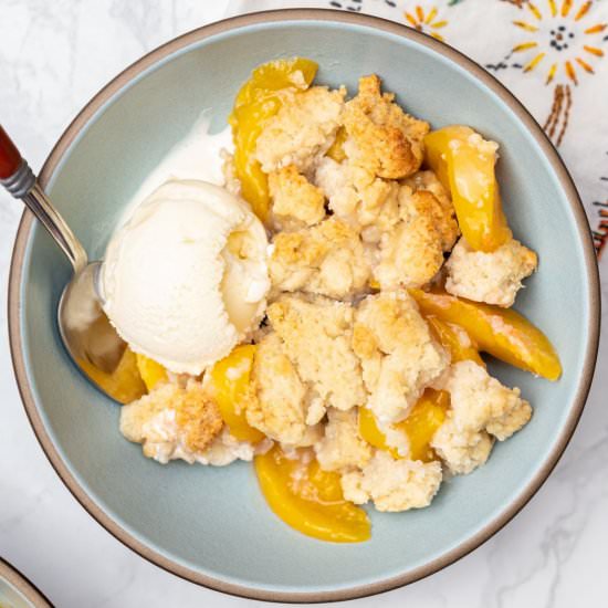 Gluten Free Peach Cobbler
