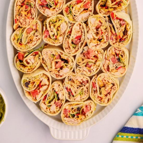 Crunchy Southwest Chicken Pinwheels