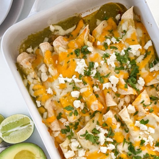 Roasted Poblano Pepper Enchiladas