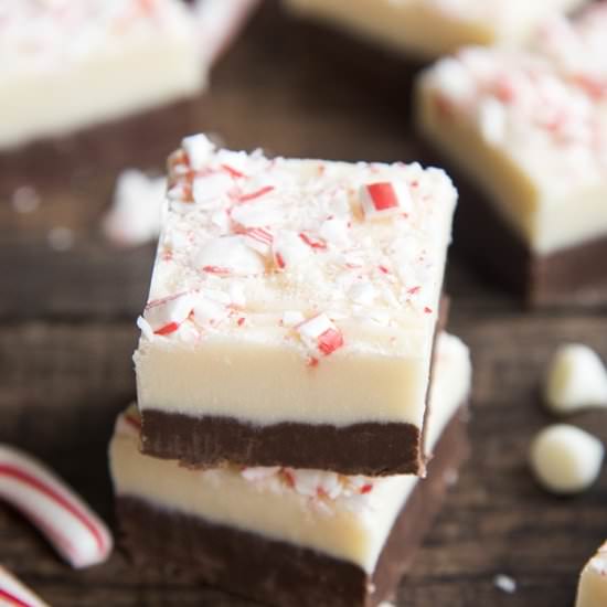 Peppermint Bark Fudge
