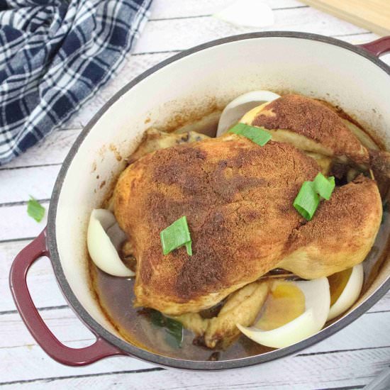 Juicy Dutch Oven Whole Chicken