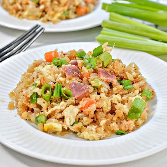 VEGGIE EGG FRIED RICE WITH BACON