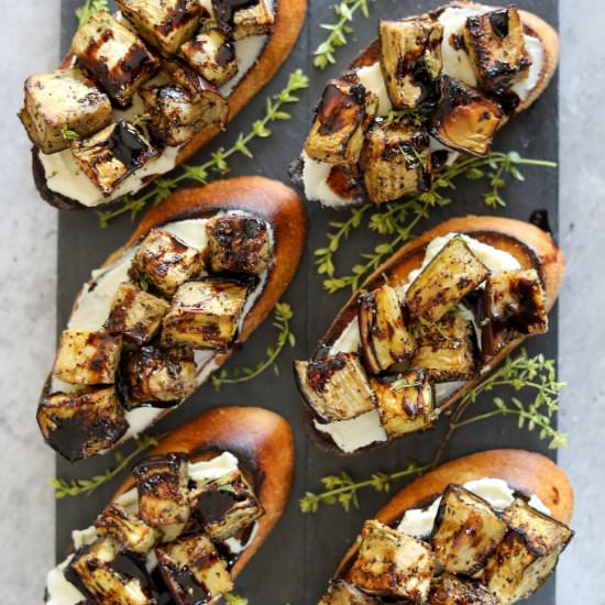 Eggplant Crostini with Balsamic