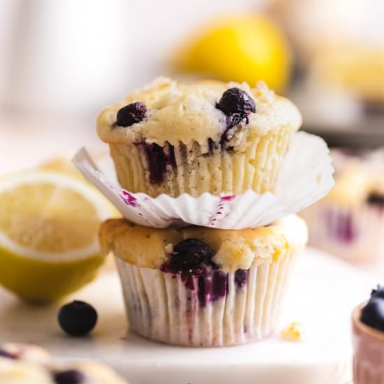 Vegan Blueberry Lemon Muffins