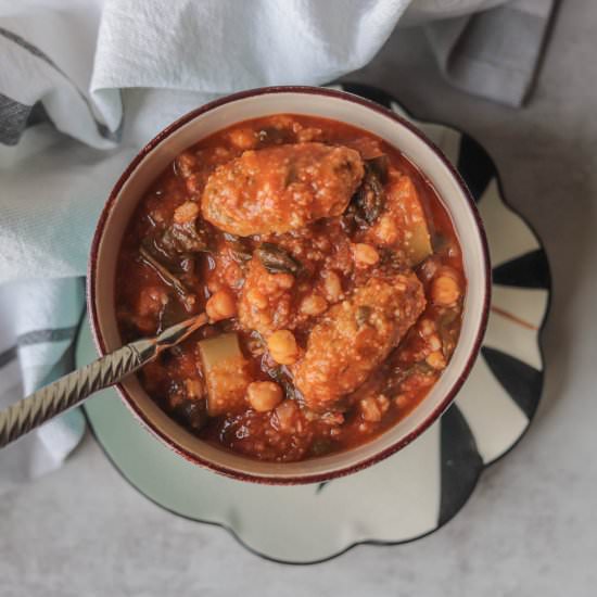 Chickpea Soup with Dumplings