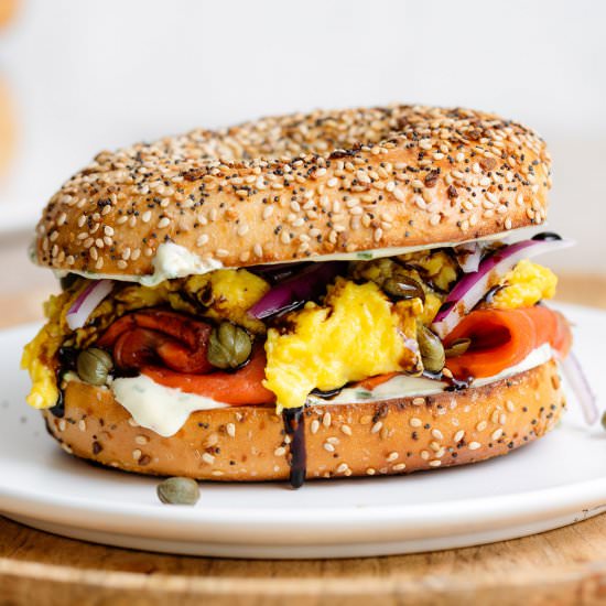 Smoked Salmon Breakfast Sandwich