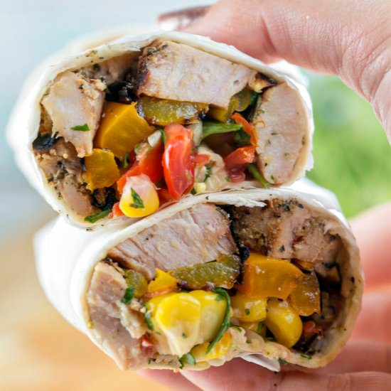 Grilled Pork Tenderloin Wraps
