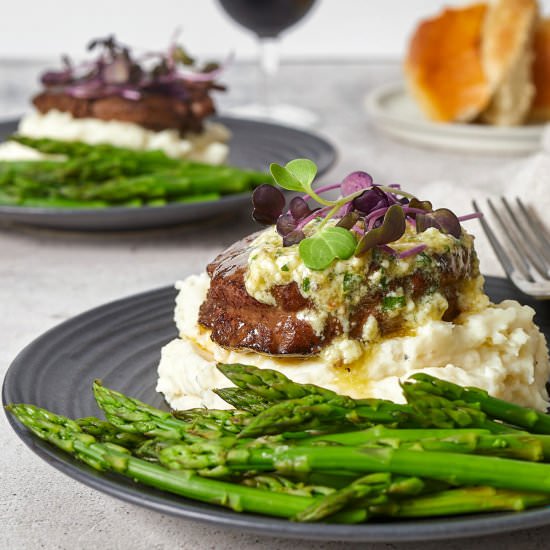 Steak with Gorgonzola Butter