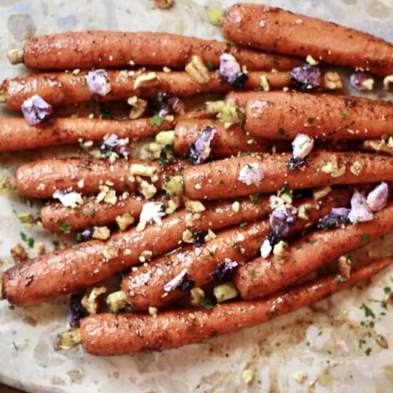 Maple Glazed Carrots & Goat Cheese
