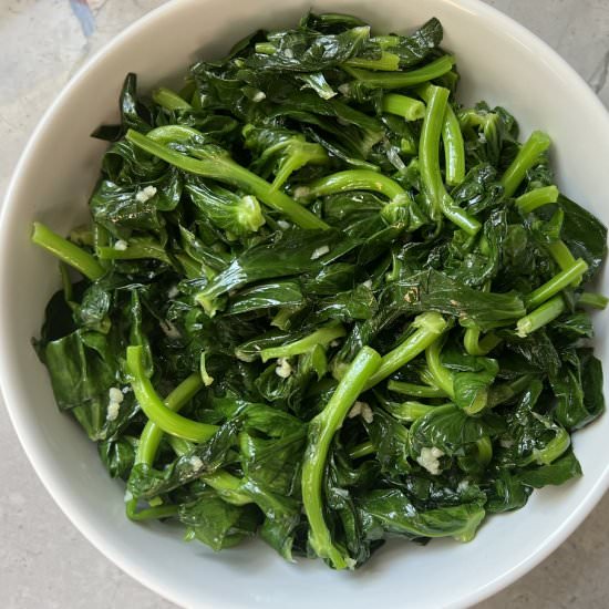 Stir Fried Pea Shoots with Garlic