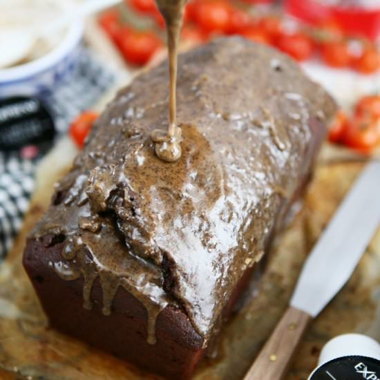 Coffee Glazed Chocolate Tomato Loaf