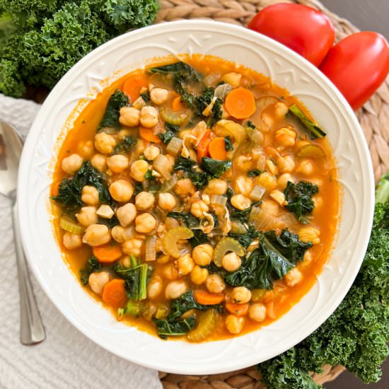Spicy Chickpea Stew with Kale