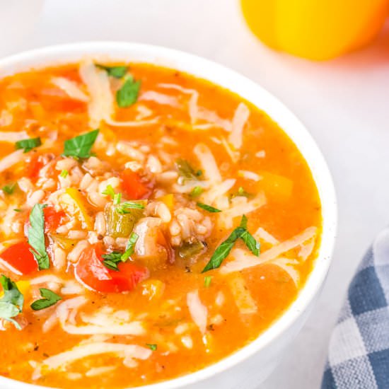 Instant Pot Stuffed Pepper Soup