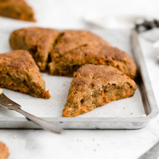 Healthy Carrot Oatmeal Scones