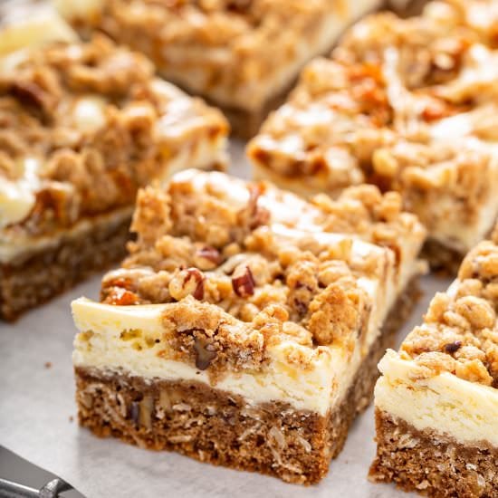 Swirled Pumpkin Cheesecake Bars