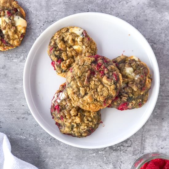 White Chocolate Raspberry Cookies