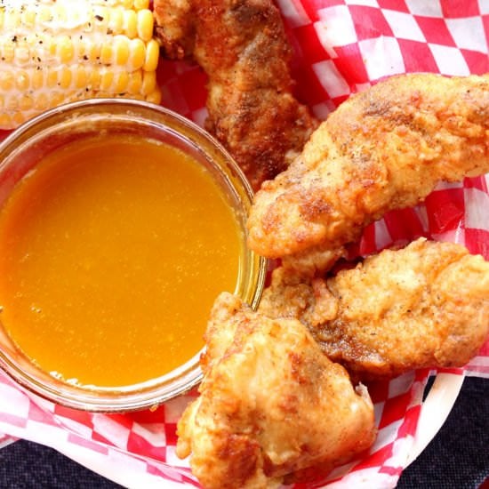 Fried Chicken Strips with Sauce