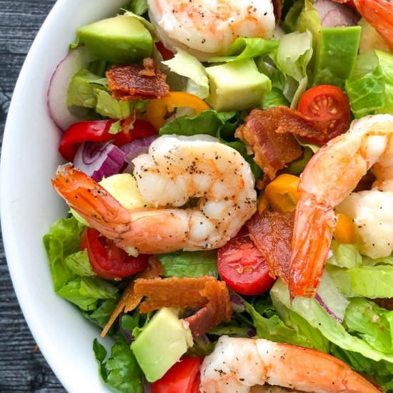 Keto BLT Salad with Shrimp