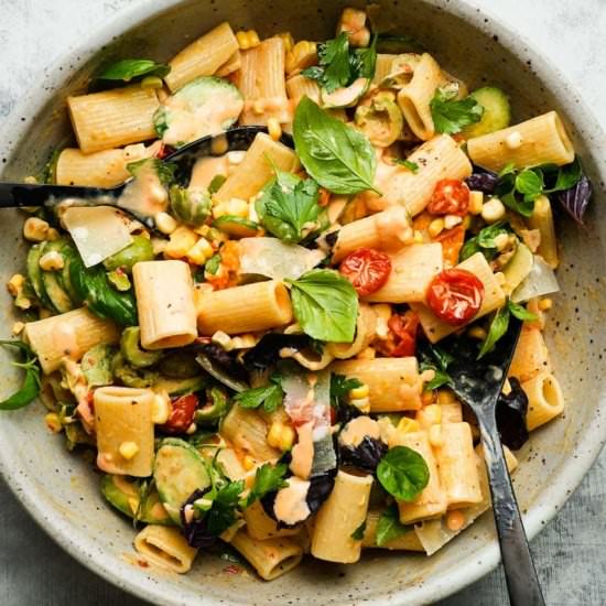 Summer Pasta Salad with Tomatoes