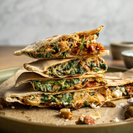 Greek spinach pita pocket