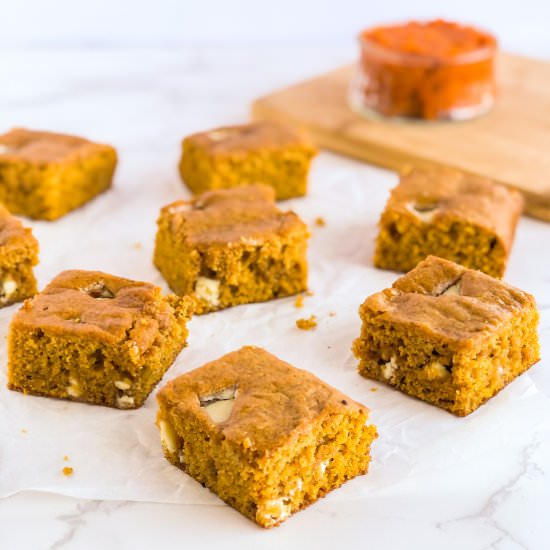 White Chocolate Pumpkin Bars