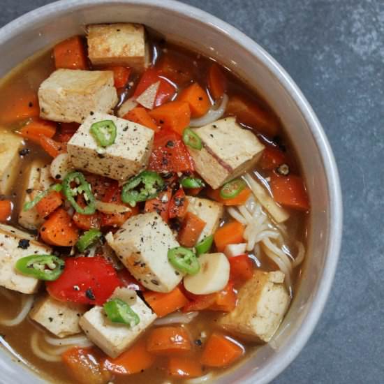 Ginger garlic turmeric ramen soup
