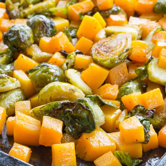 Maple Roasted Brussels Sprouts