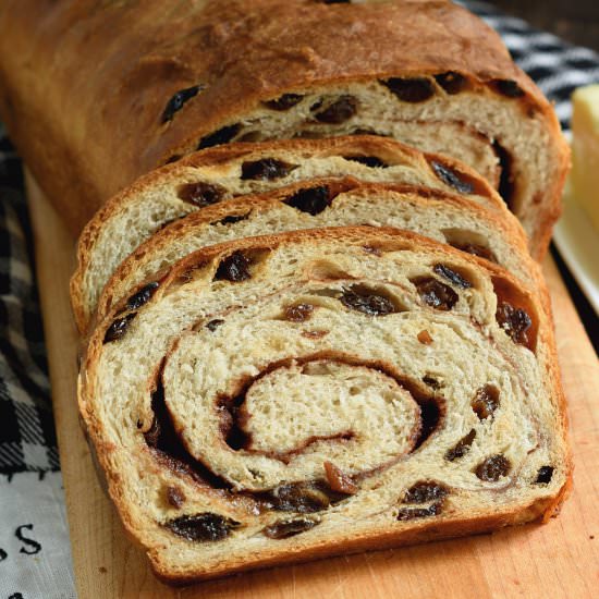 Sourdough Cinnamon Raisin Bread