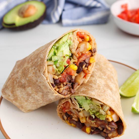 Vegan Black Bean Burritos
