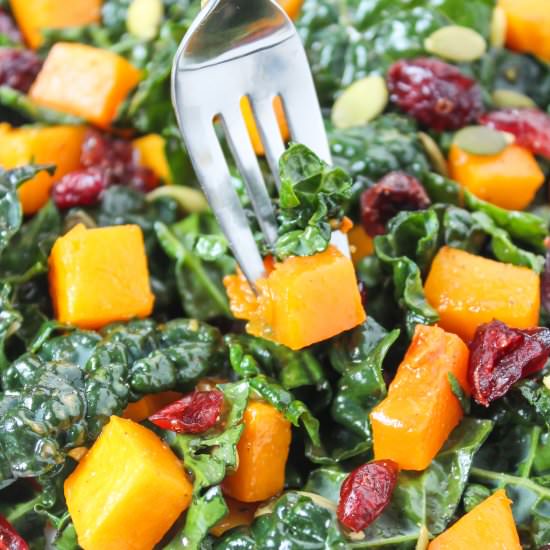 Butternut Squash Kale Salad