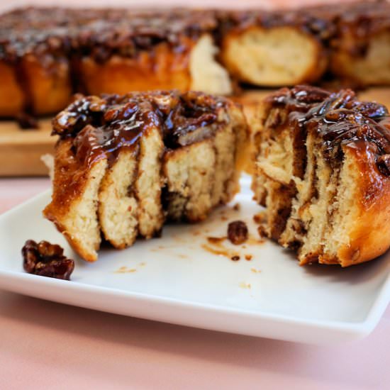 maple and pecan sticky buns