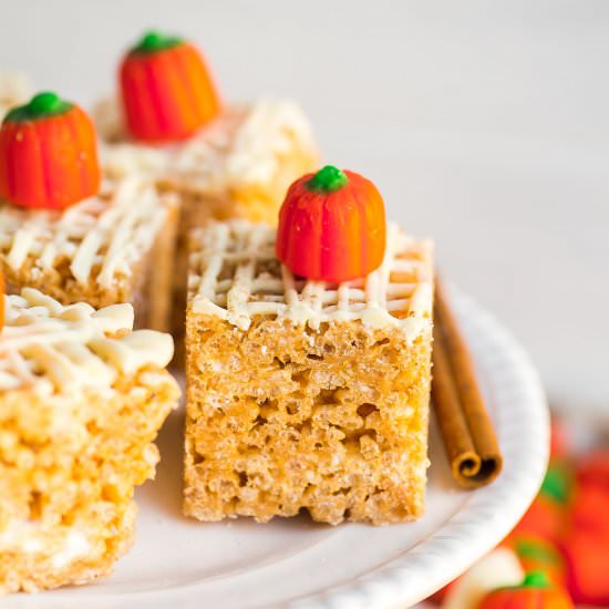 Pumpkin Spice Rice Krispie Treats