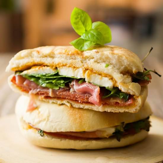 Grilled Pizza Dough Sandwiches