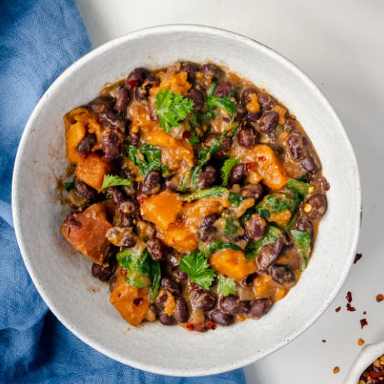BLACK BEAN AND SWEET POTATO STEW WI