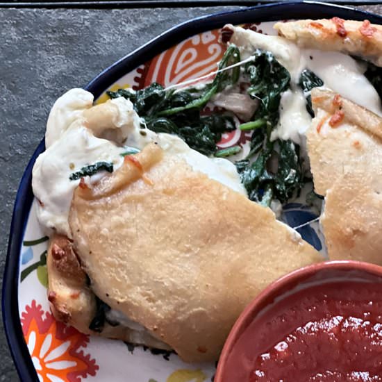 Spinach Mushroom Calzones