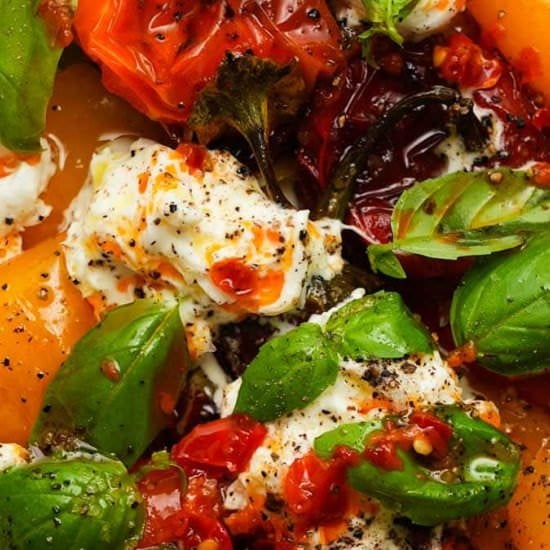 Roasted Bell Pepper Caprese